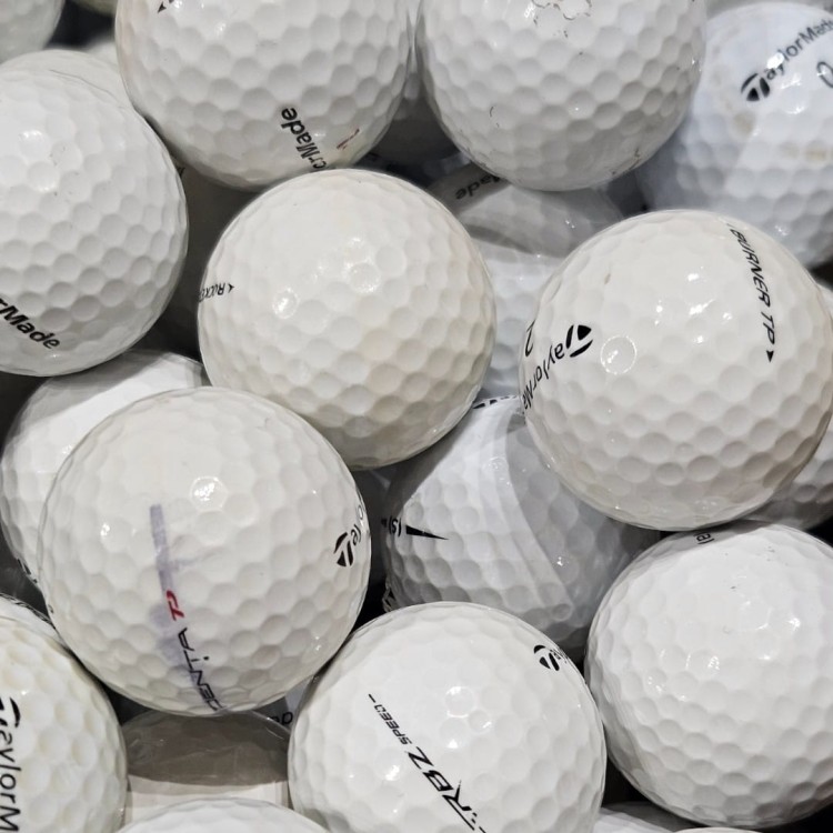 Używane piłki golfowe Taylormade MIX lakeballs - kategoria C, białe, 10szt