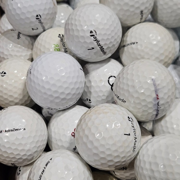 Używane piłki golfowe Taylormade MIX lakeballs - kategoria C, białe, 10szt