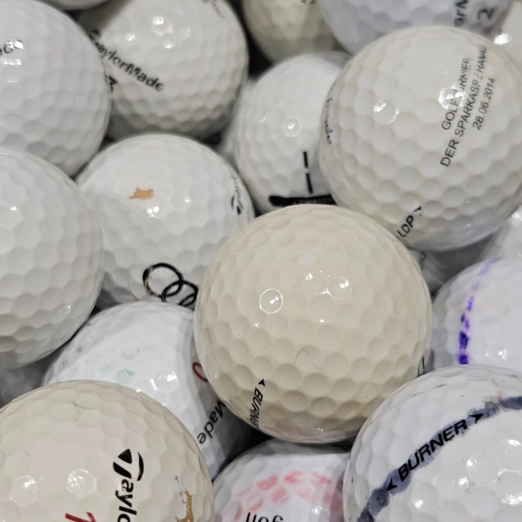 Używane piłki golfowe Taylormade MIX lakeballs - kategoria C, białe, 10szt