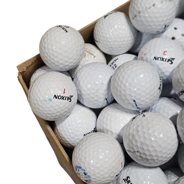 Używane piłki golfowe Srixon MIX lakeballs - kategoria C, białe, 10szt