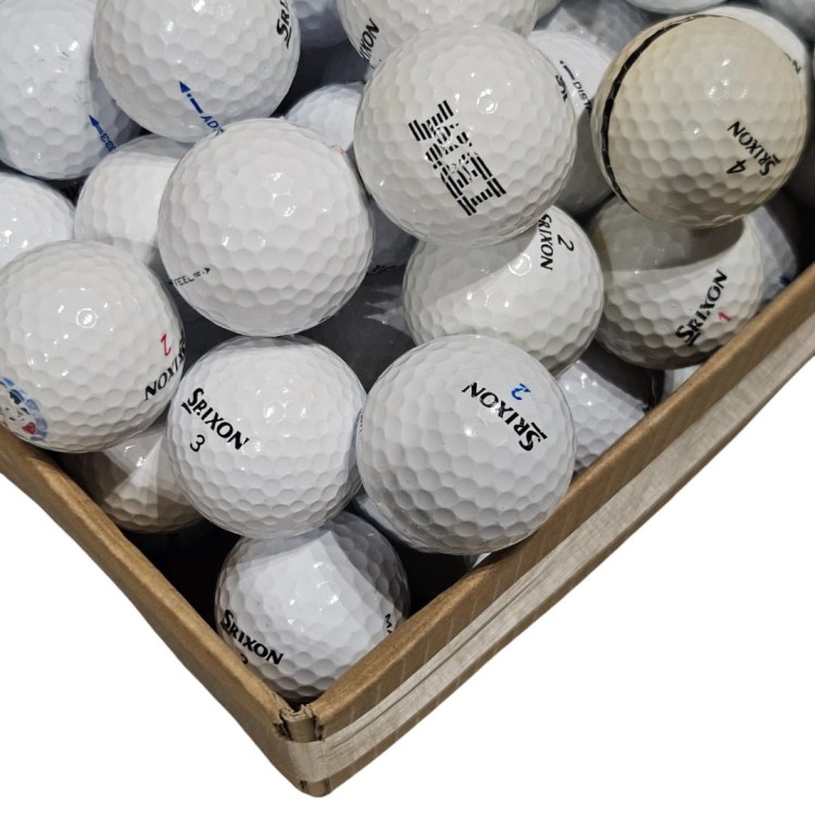 Używane piłki golfowe Srixon MIX lakeballs - kategoria C, białe, 10szt