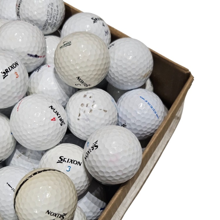 Używane piłki golfowe Srixon MIX lakeballs - kategoria C, białe, 10szt