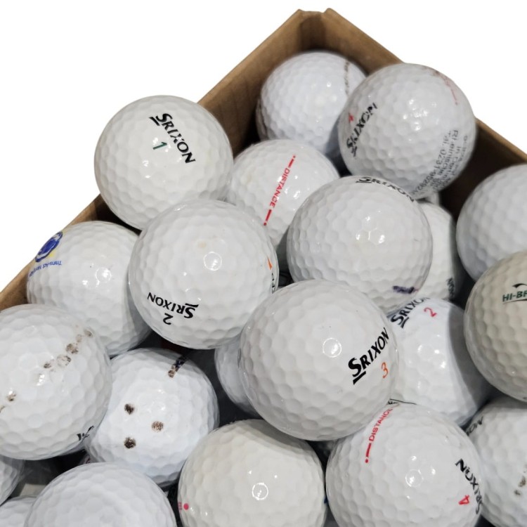 Używane piłki golfowe Srixon MIX lakeballs - kategoria C, białe, 10szt