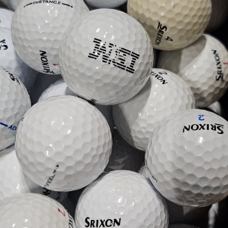 Używane piłki golfowe Srixon MIX lakeballs - kategoria C, białe, 10szt