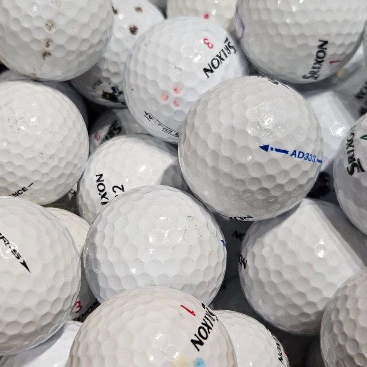 Używane piłki golfowe Srixon MIX lakeballs - kategoria C, białe, 10szt
