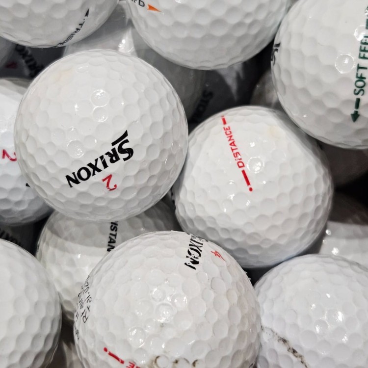 Używane piłki golfowe Srixon MIX lakeballs - kategoria C, białe, 10szt