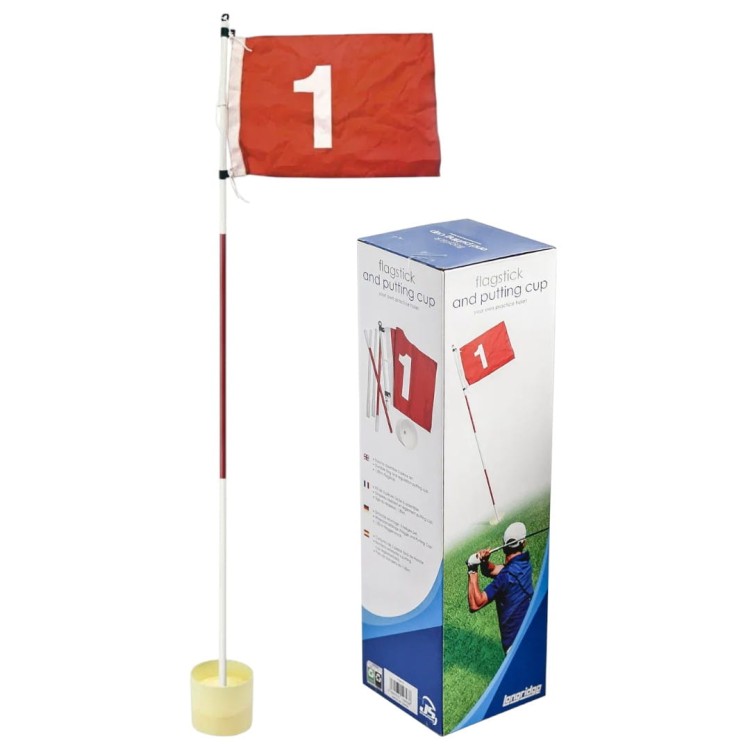 Dołek golfowy z flagą - Longridge FLAG STICK with putting cup, do treningu puttowania