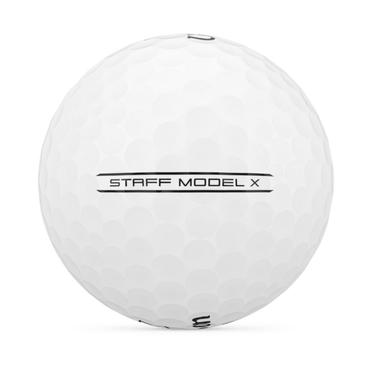 Piłka golfowa Wilson Staff model X - 2026 biała, widok od boku