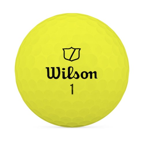 Żółta piłka golfowa Wilson Staff model X yellow - logo
