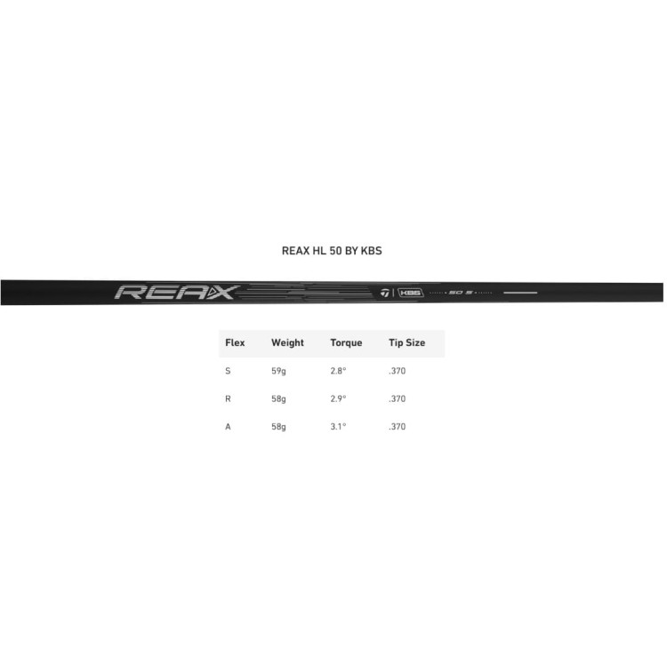 REAX 50 HL by KBS shaft - specyfikacja