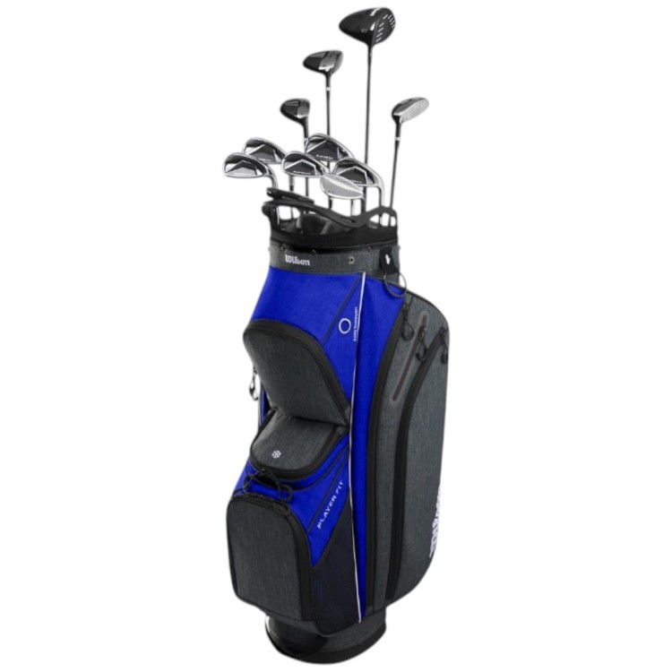 Wilson Player FIT Graphite Set - kije golfowe męskie, shafty grafitowe, torba na wózek CART BAG.