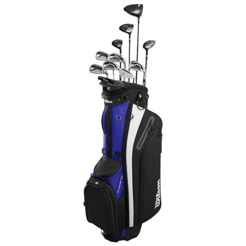 Wilson PLAYER Fit Steel Set - kije golfowe męskie, shafty stalowe, torba z dwójnogiem STAND BAG