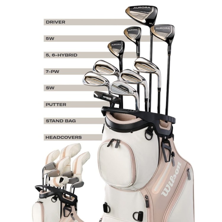 Zestaw golfowy damski Wilson AURORA Stand Bag - skład zestawu