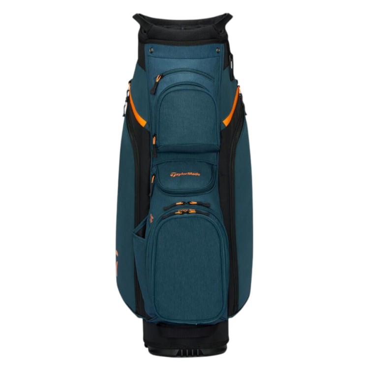 Torba golfowa na wózek - Taylormade Cart Lite 2026, kolor NAVY / ORANGE - od przodu