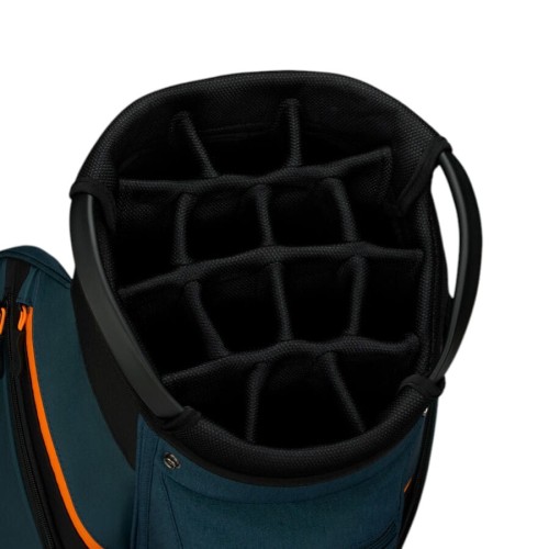 Torba golfowa na wózek - Taylormade Cart Lite 2026, kolor NAVY / ORANGE - przegrody