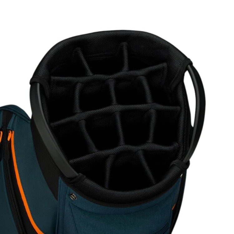 Torba golfowa na wózek - Taylormade Cart Lite 2026, kolor NAVY / ORANGE - przegrody