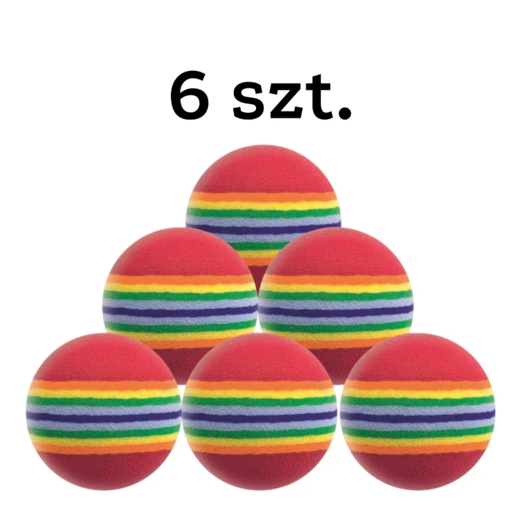 Longridge Colored Foam Balls - piankowe piłki golfowe treningowe kolorowe 6 szt.