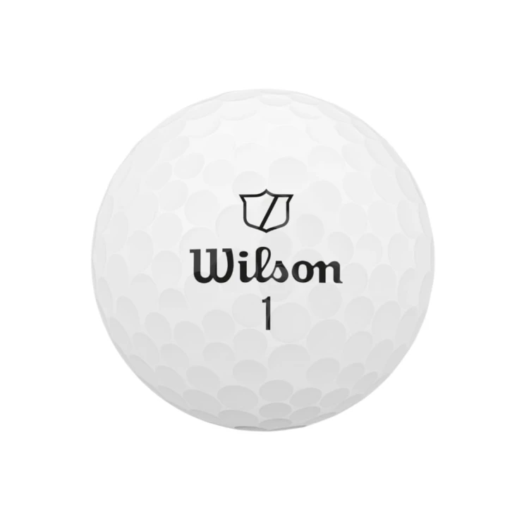 Piłki golfowe z paskiem - Wilson DUO Soft TRK360 White Red 12szt.