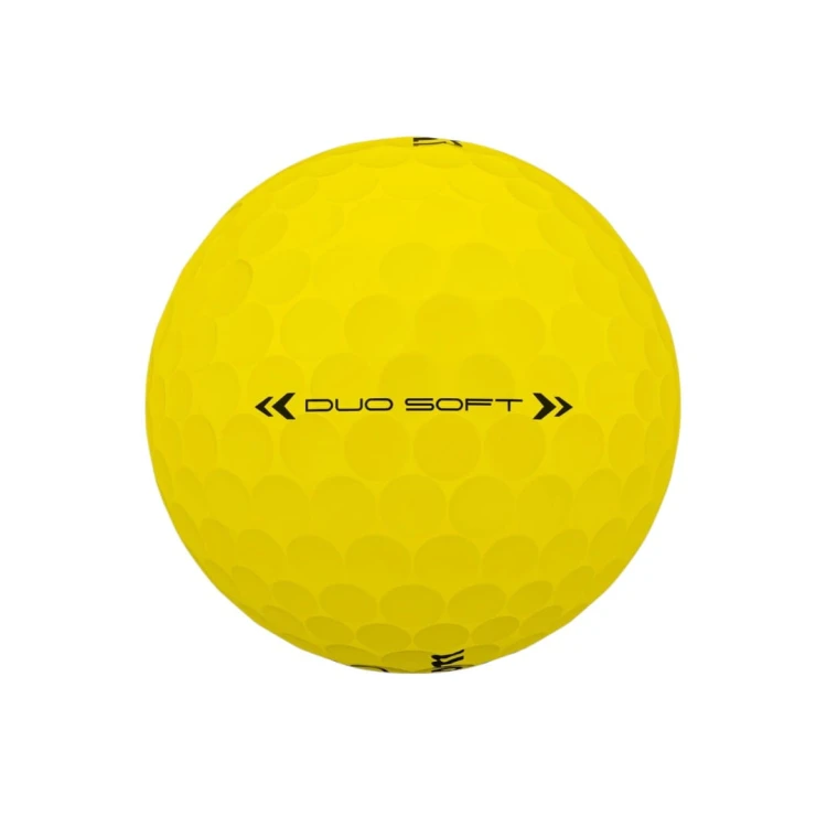 Wilson DUO Soft Yellow - żółta piłka golfowa, matowa