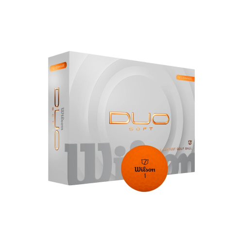 Wilson DUO Soft Orange Golf Balls - pomarańczowe, matowe piłki golfowe miękkie
