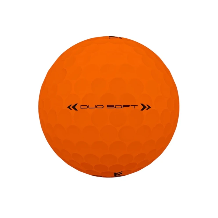 Wilson DUO Soft Orange - pomarańczowa piłka golfowa, matowa