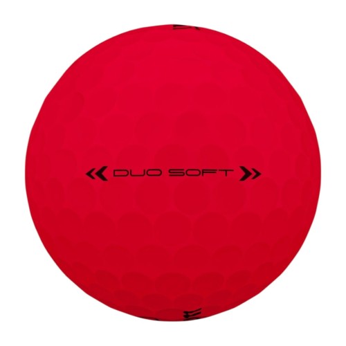 Wilson DUO Soft Red - czerwona, matowa piłka golfowa miękka