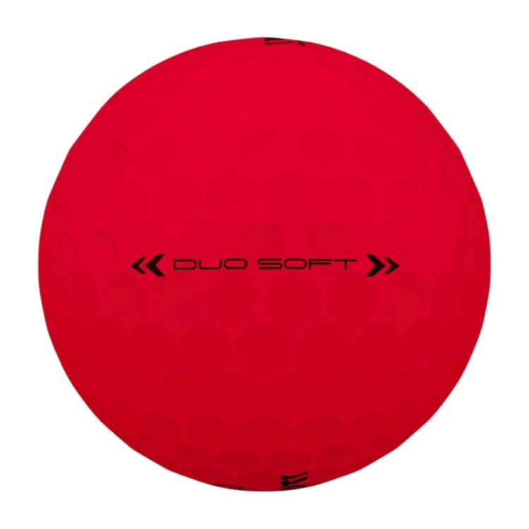 Wilson DUO Soft Red - czerwona, matowa piłka golfowa miękka