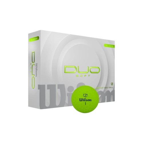 Wilson DUO Soft Green Golf Balls - zielone, matowe piłki golfowe miękkie