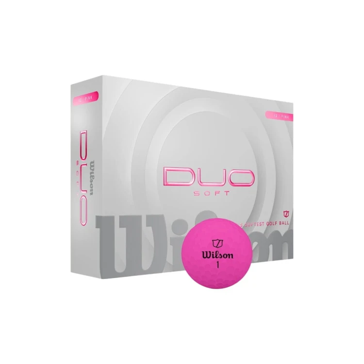 Wilson DUO Soft Pink Golf Balls - różowe, matowe piłki golfowe miękkie