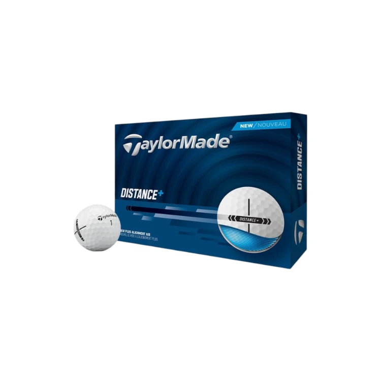 TaylorMade Distance+ White 2026 - piłki golfowe białe 12szt.