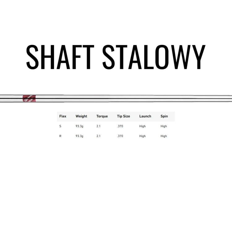 TaylorMade RBZ – specyfikacja shaftów grafitowych i stalowych Speedlite Steel