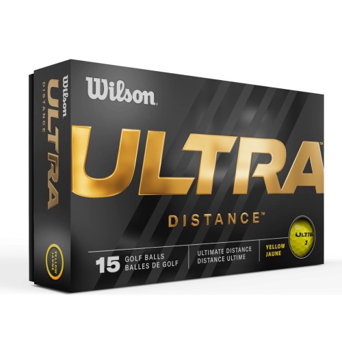 Wilson Ultra Distance Yellow – oryginalne opakowanie 15 piłek golfowych