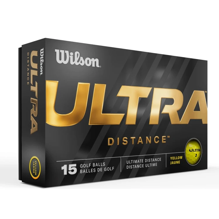 Wilson Ultra Distance Yellow – oryginalne opakowanie 15 piłek golfowych