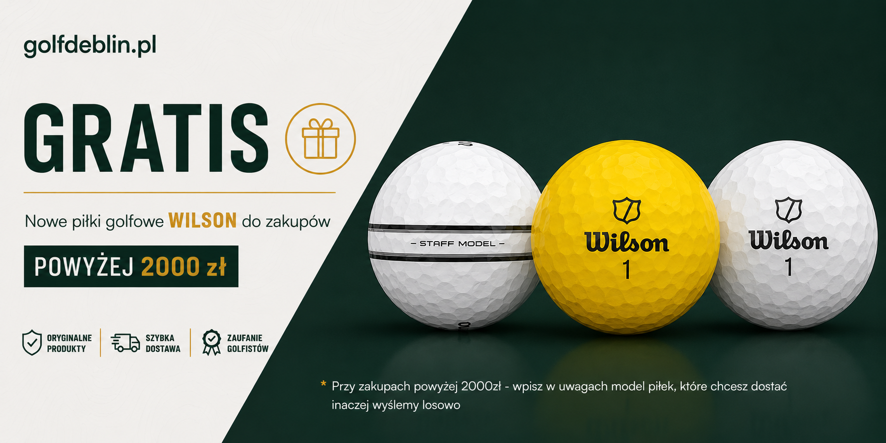 Promocja piłki golfowe - sklep