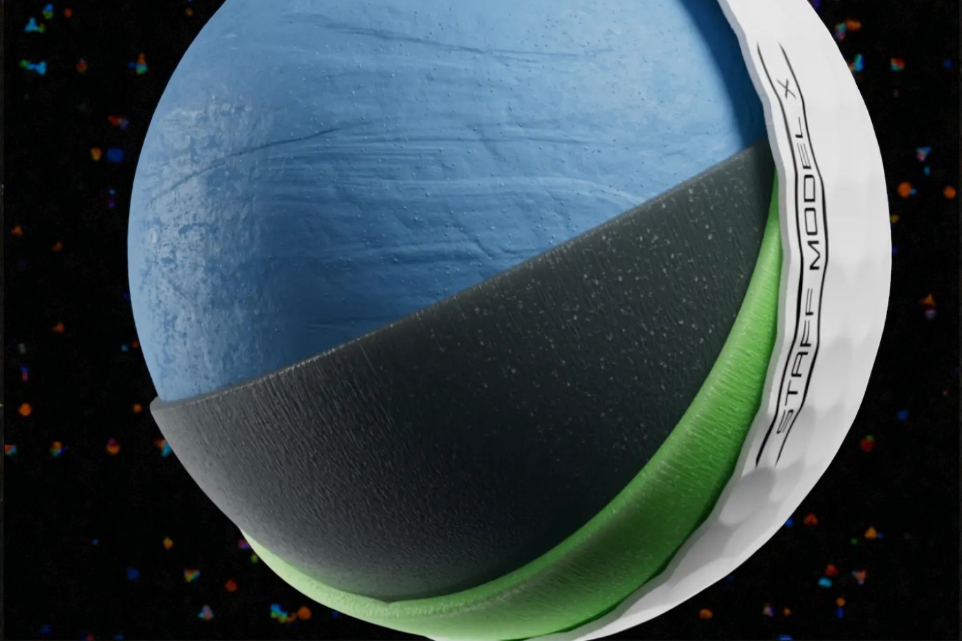 Czterowarstwowa piłka golfowa premium - Wilson Staff Model X 2026 - struktura