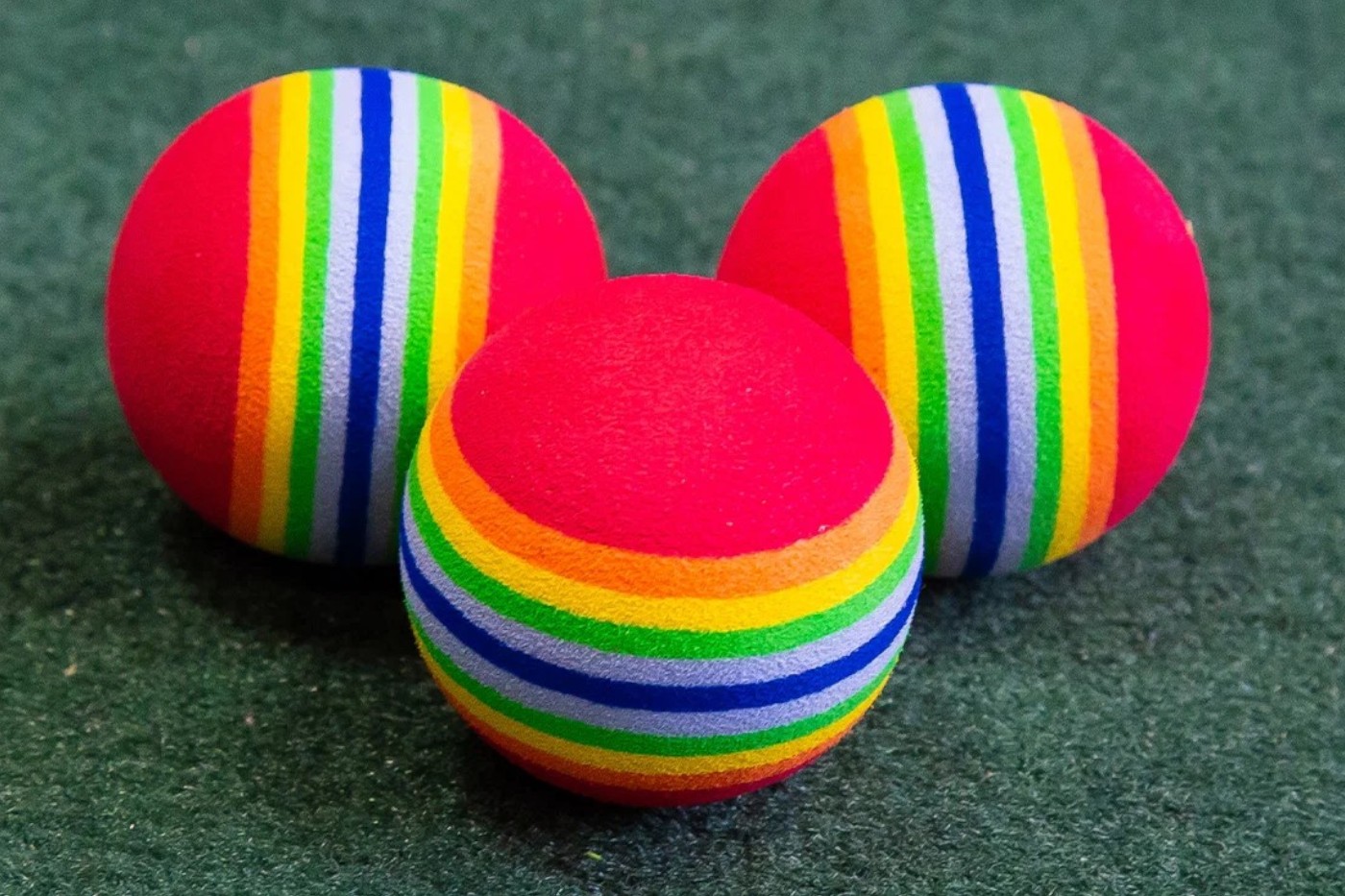 Piłki piankowe tęczowe do treningu golfa - Longridge Colored Golf Foam Balls